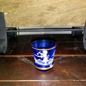 Vintage*Fenton cobalt blue glass cup